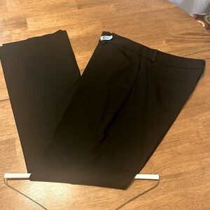 Express Editor Women’s Dress Pants, Flat Front Hook & Eye, Solid Black, Size 12R